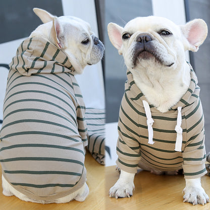 Rudy’s Cozy Striped Pet Hoodie – Soft Dog & Cat Pullover Sweatshirt