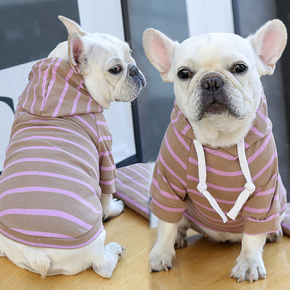 Rudy’s Cozy Striped Pet Hoodie – Soft Dog & Cat Pullover Sweatshirt