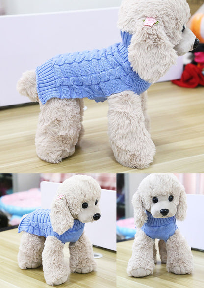 Rudy’s Luxe Cashmere Rope‑Knit Dog Sweater