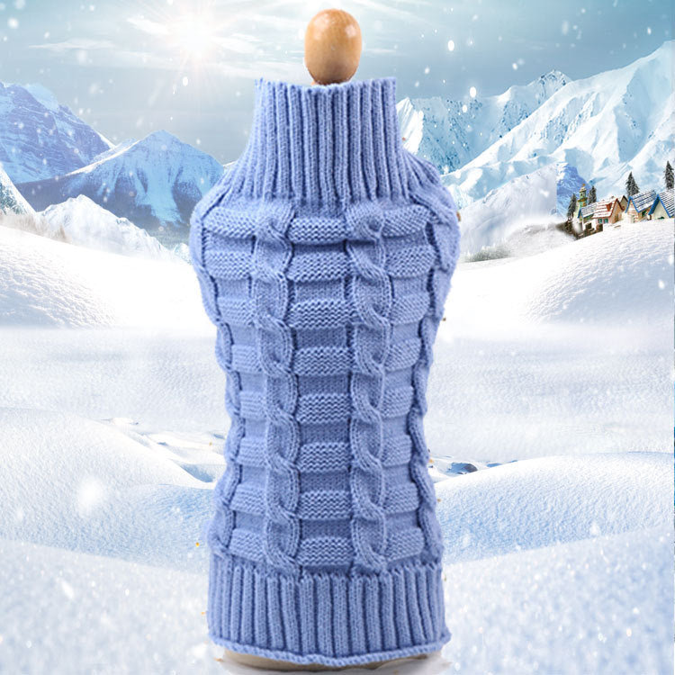 Rudy’s Luxe Cashmere Rope‑Knit Dog Sweater