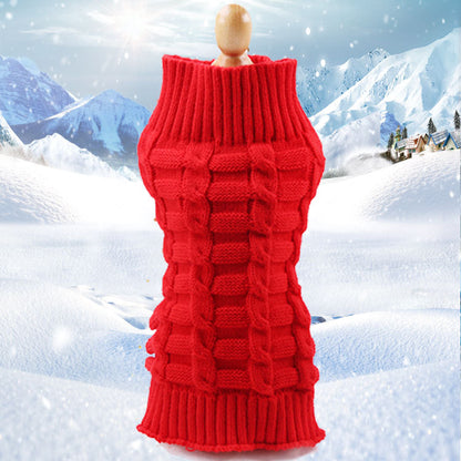 Rudy’s Luxe Cashmere Rope‑Knit Dog Sweater