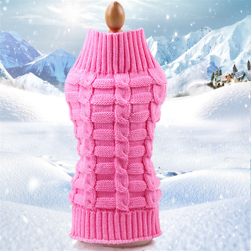 Rudy’s Luxe Cashmere Rope‑Knit Dog Sweater