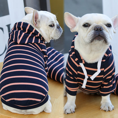 Rudy’s Cozy Striped Pet Hoodie – Soft Dog & Cat Pullover Sweatshirt