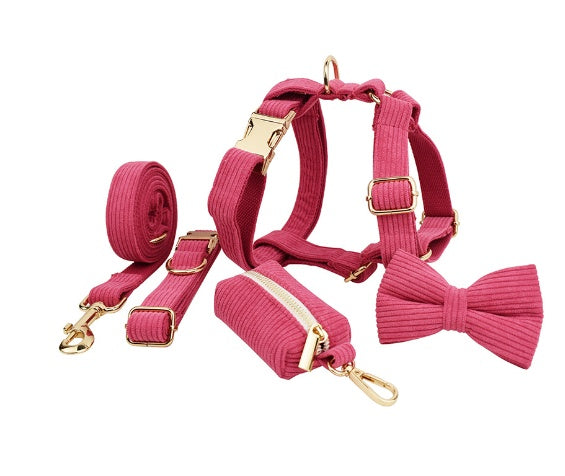 Rudy Everyday Walking Set with Bow or Flower (Harness, Leash & Bag Holder)