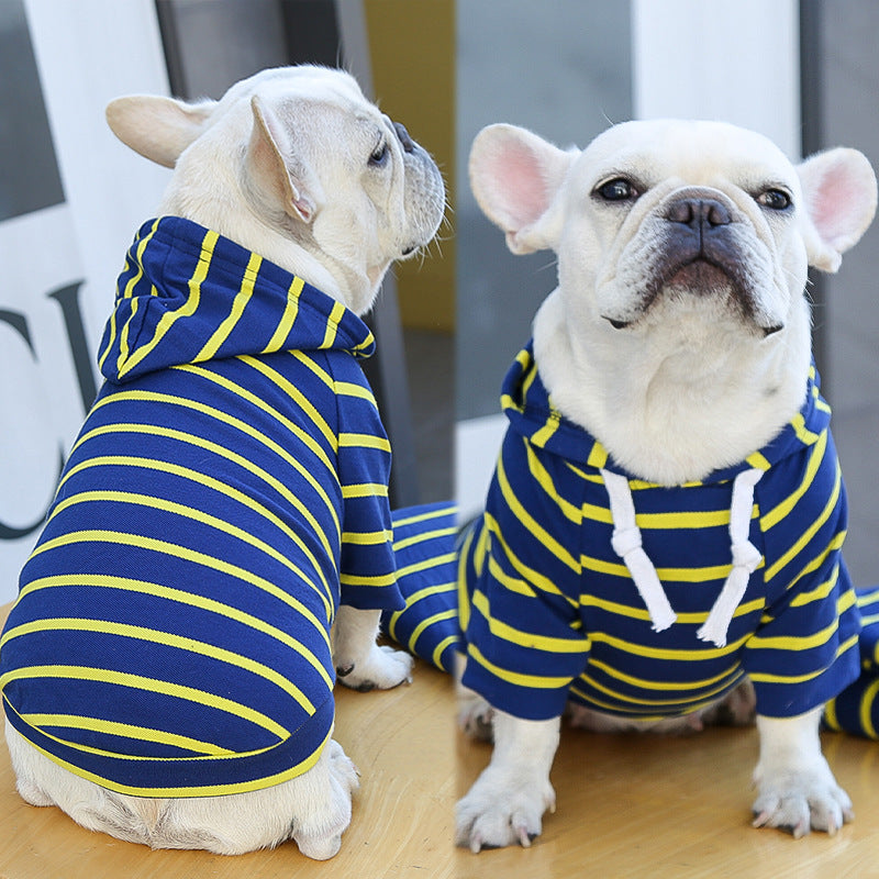 Rudy’s Cozy Striped Pet Hoodie – Soft Dog & Cat Pullover Sweatshirt