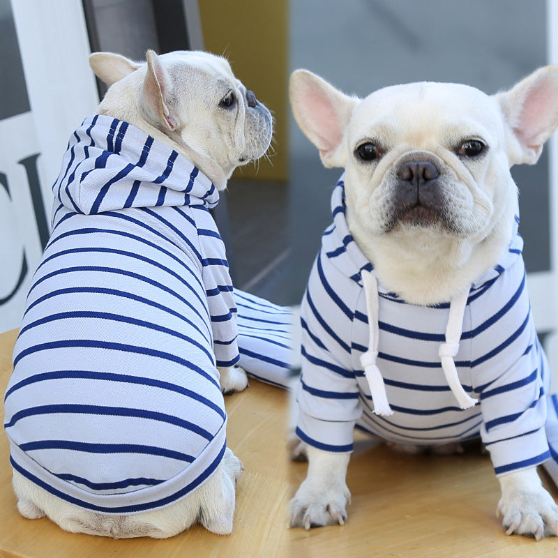 Rudy’s Cozy Striped Pet Hoodie – Soft Dog & Cat Pullover Sweatshirt