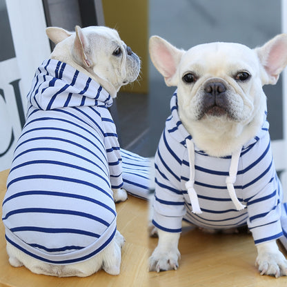 Rudy’s Cozy Striped Pet Hoodie – Soft Dog & Cat Pullover Sweatshirt