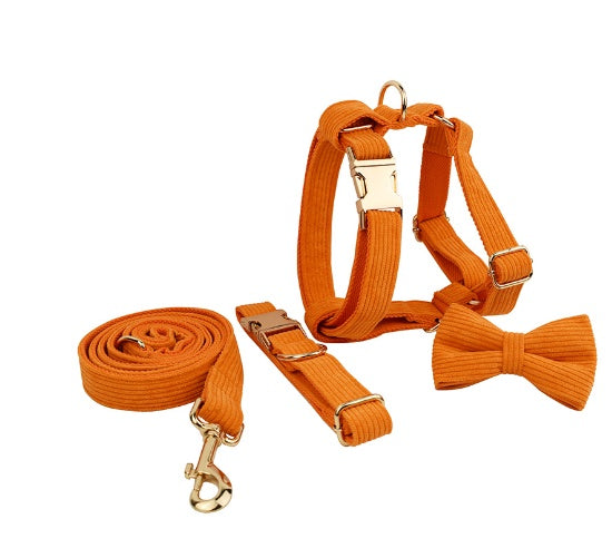 Rudy Everyday Walking Set with Bow or Flower (Harness, Leash & Bag Holder)