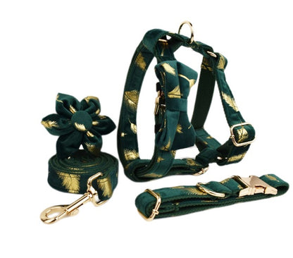 Rudy Everyday Walking Set with Bow or Flower (Harness, Leash & Bag Holder)